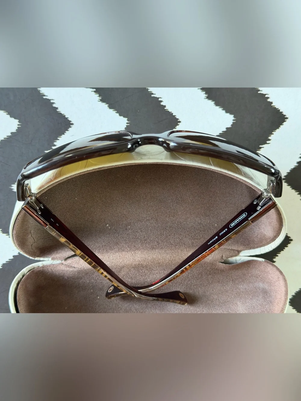 Coach S3002 Signature Brown Tortoise Gradient Lens Women's Sunglasses